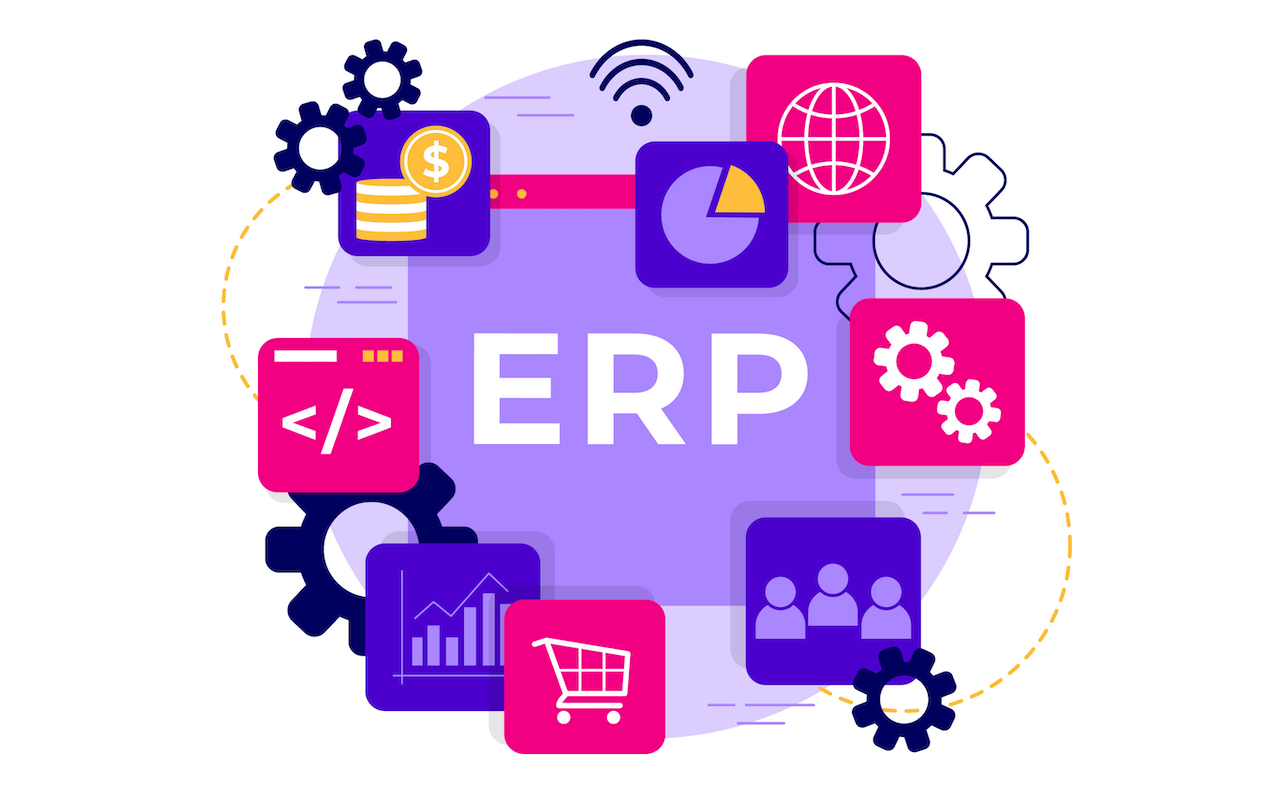 Illustration of mobile app development showing social media market and user engagement